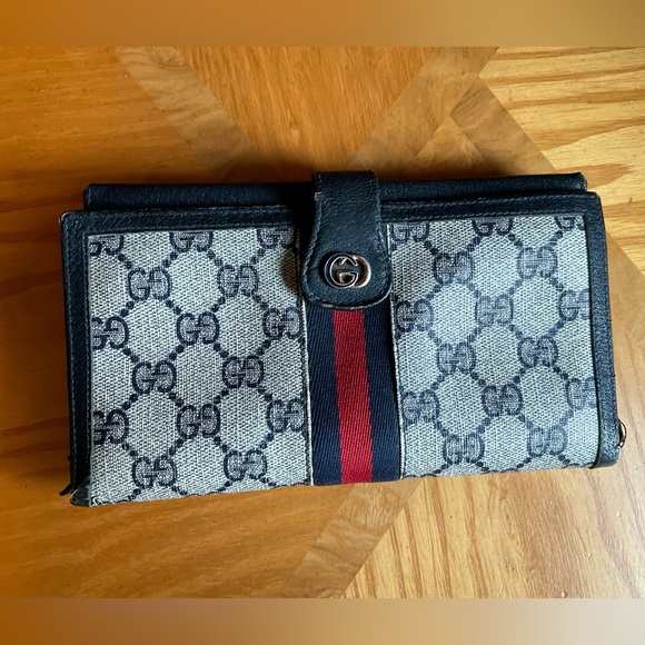 Vintage gucci ophidia wallet navy blue - Picture 5 of 9